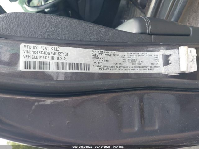 2021 DODGE DURANGO 1C4RDJDG7MC627131 Photo 8