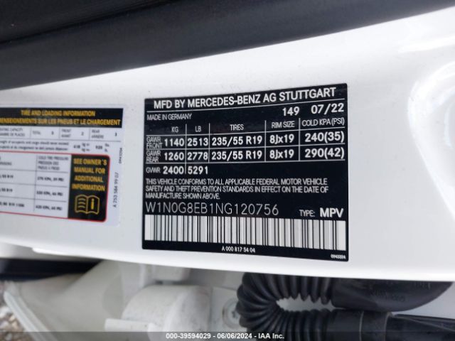 W1N0G8EB1NG120756 Mercedes-Benz Glc 300 4matic Suv