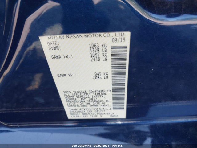 Nissan Altima 2020 1N4BL4CV5LN305411 Image 25