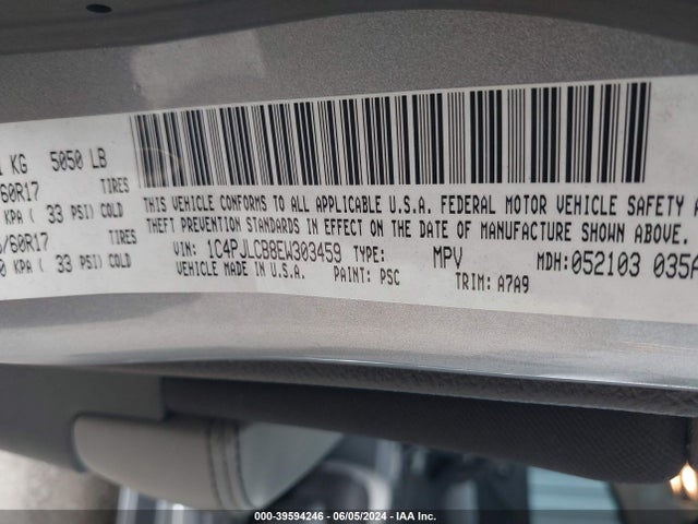 Jeep Cherokee Latitude 2014 1C4PJLCB8EW303459 Image 9