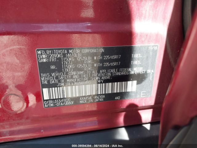 2019 TOYOTA RAV4 JTMF1RFV7KD501493 Photo 8