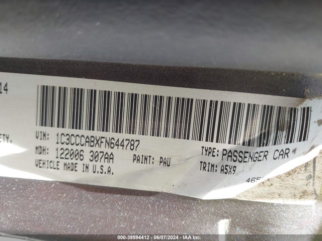 1C3CCCABXFN644787 Chrysler 200 Limited