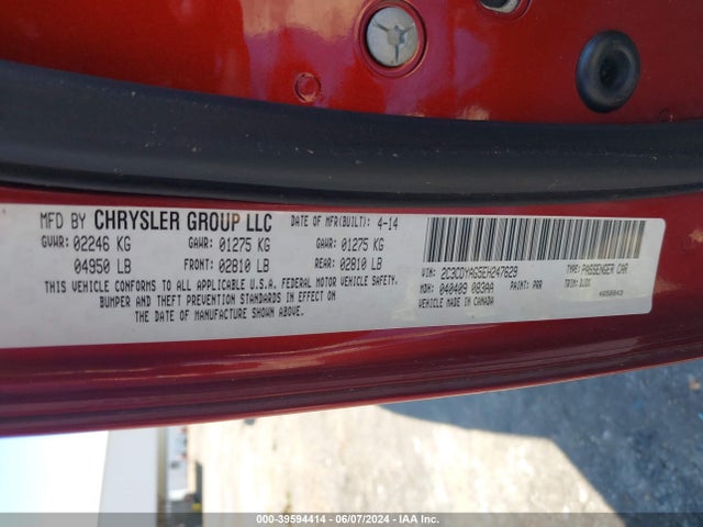 Dodge Challenger Sxt 100th Anniversary Appearance Group 2014 2C3CDYAG5EH247629 Image 9