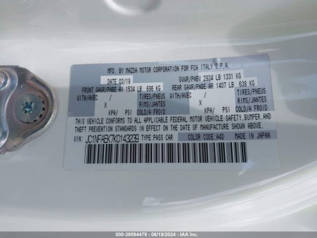 2019 FIAT 124 SPIDER JC1NFAEK7K0143239 Photo 8