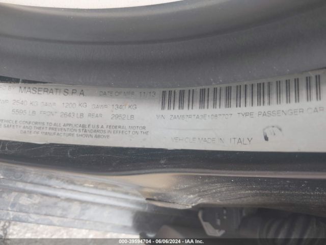 ZAM57RTA3E1087707 Maserati Ghibli S Q4