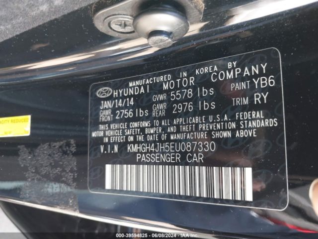 KMHGH4JH5EU087330 Hyundai Equus Signature