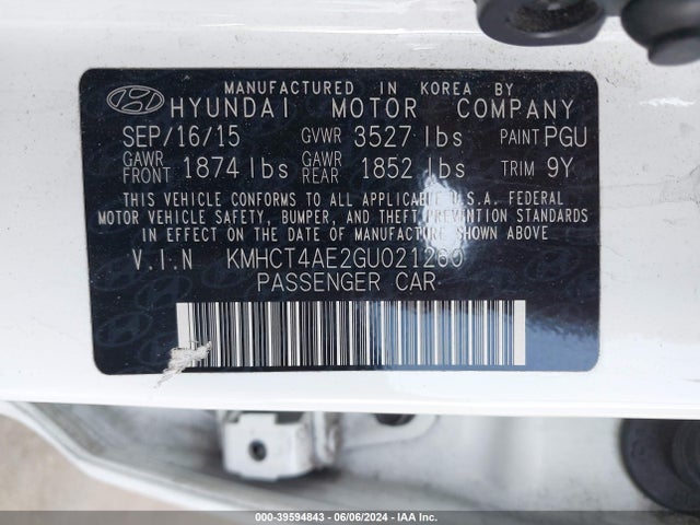 Hyundai ACCENT SE 2016 KMHCT4AE2GU021260 Image 9