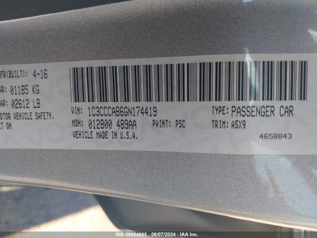 1C3CCCAB6GN174419 Chrysler 200 Limited