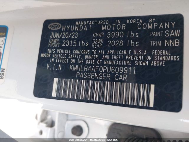 KMHLR4AF0PU609911 Hyundai Elantra N Line