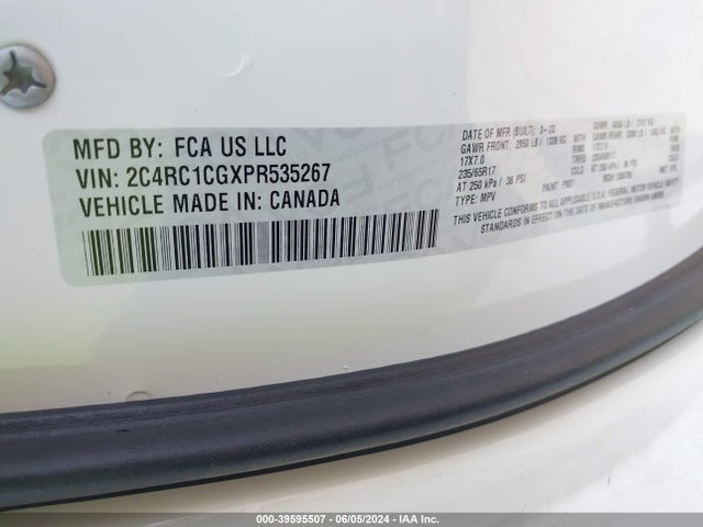 2C4RC1CGXPR535267 Chrysler Voyager Lx