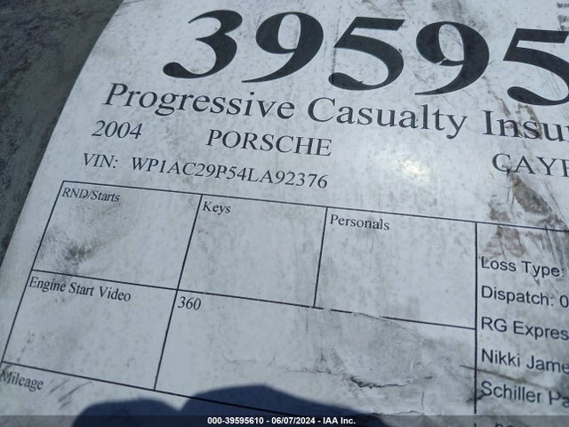 2004 PORSCHE CAYENNE WP1AC29P54LA92376 Photo 8