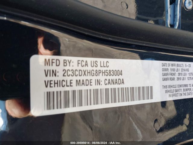 2C3CDXHG8PH583004 Dodge CHARGER GT