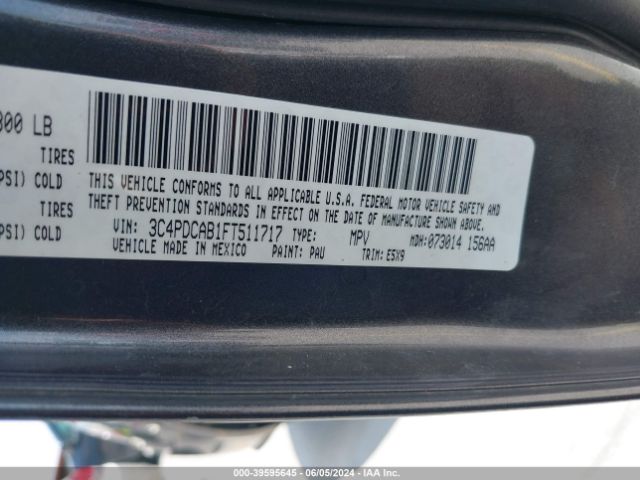 3C4PDCAB1FT511717 Dodge Journey American Value Pkg