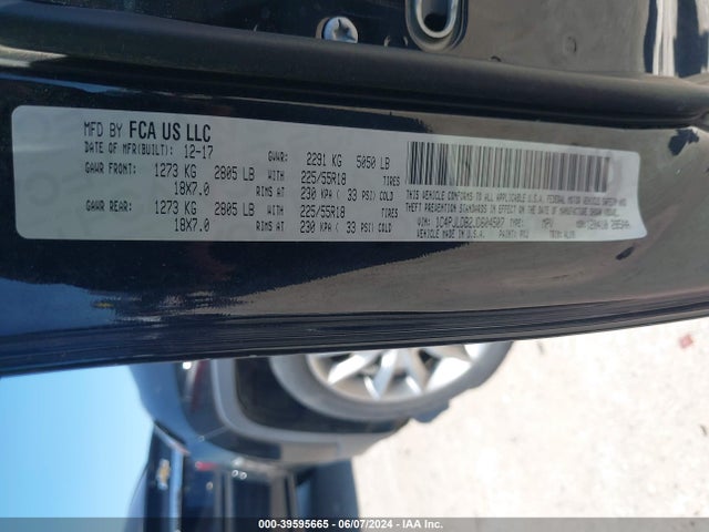 1C4PJLDB2JD604507 Jeep Cherokee Limited Fwd