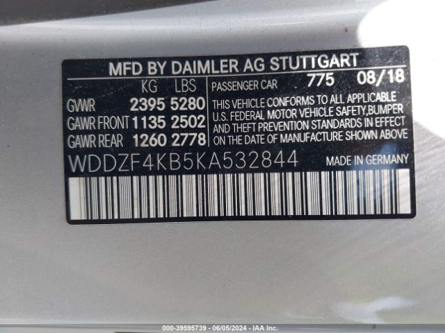 WDDZF4KB5KA532844 Mercedes-Benz E 300 4matic