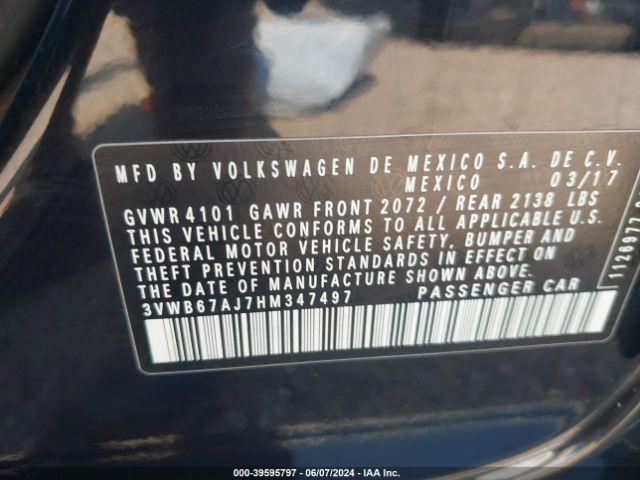 3VWB67AJ7HM347497 Volkswagen Jetta 1.4t Se