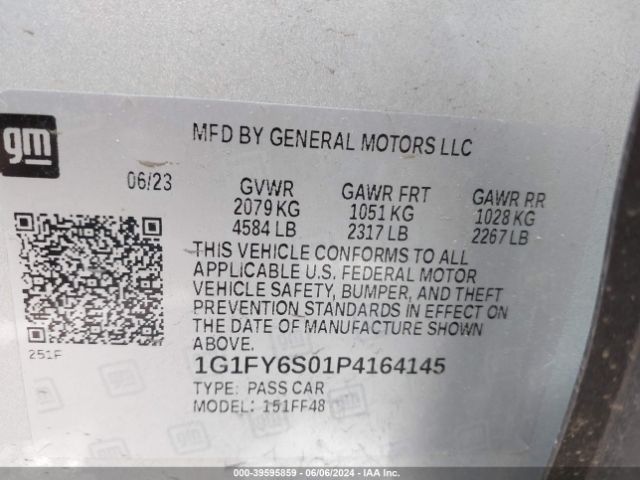 1G1FY6S01P4164145 Chevrolet Bolt Euv Fwd Lt
