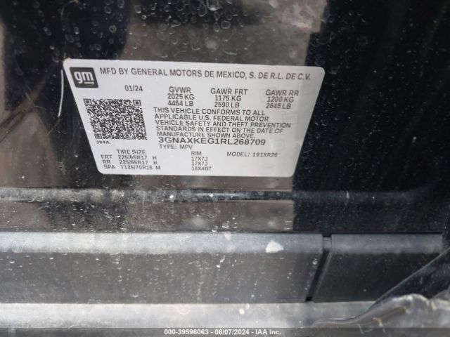 3GNAXKEG1RL268709 Chevrolet Equinox Fwd Lt