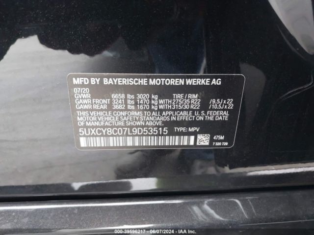5UXCY8C07L9D53515 BMW X6 M50i