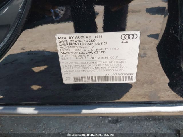 WA1GFCFS8FR000687 Audi Q3 2.0t Premium Plus