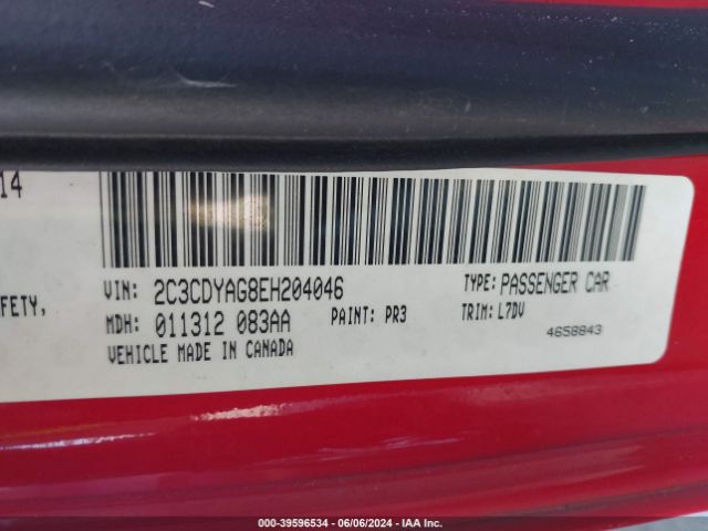 2C3CDYAG8EH204046 Dodge Challenger Sxt