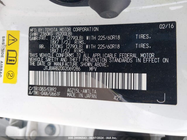 JTJBARBZ0G2069286 Lexus Nx 200t F Sport