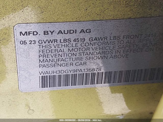 2023 AUDI S3 WAUH3DGY9PA135878 Photo 8