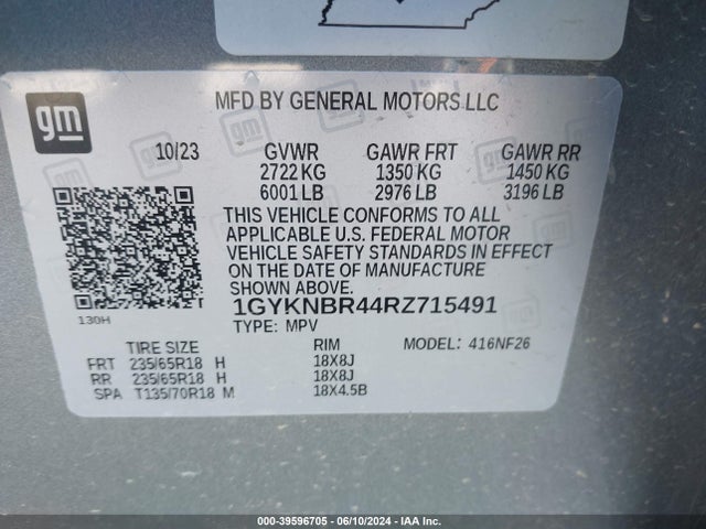 Cadillac Xt5 Awd Luxury 2024 1GYKNBR44RZ715491 Image 9