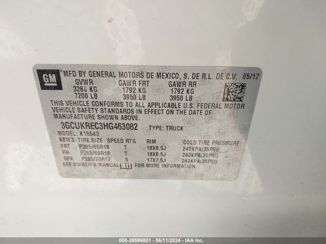Chevrolet Silverado 1500 1lt 2017 3GCUKREC3HG463082 Image 9