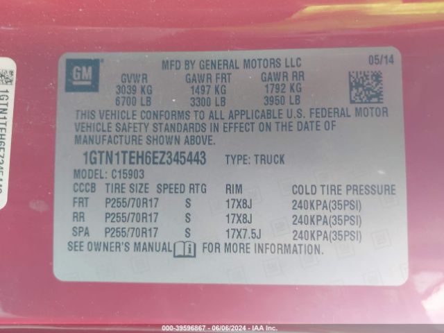 1GTN1TEH6EZ345443 GMC SIERRA 1500