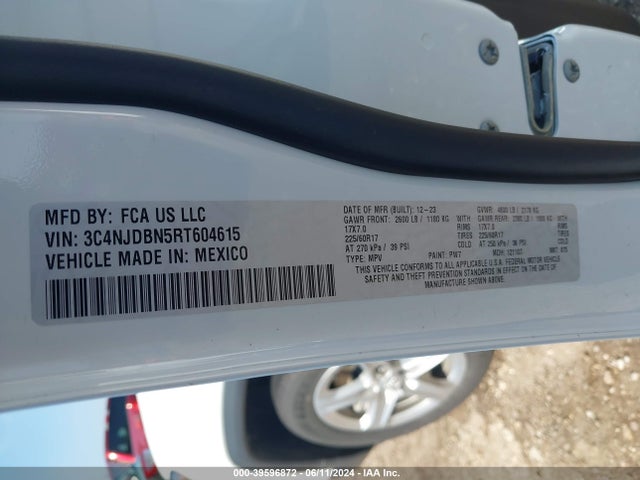 3C4NJDBN5RT604615 Jeep Compass Latitude 4x4