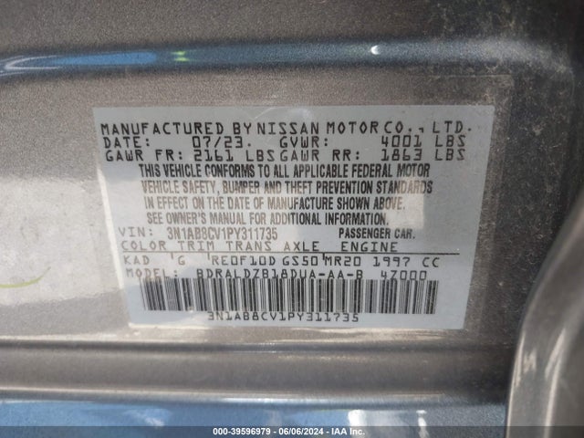 Nissan Sentra Sv Xtronic Cvt 2023 3N1AB8CV1PY311735 Image 9