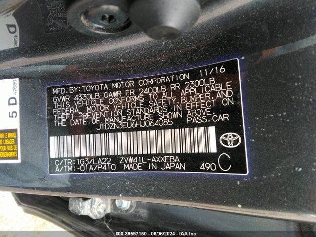 Toyota Prius V Four 2017 JTDZN3EU6HJ064085 Image 9