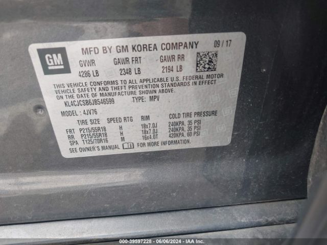 KL4CJCSB6JB546599 Buick Encore Essence
