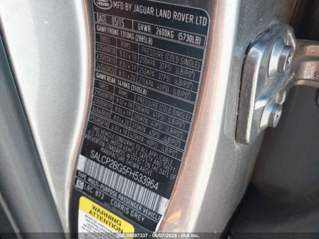 SALCP2BG5FH533964 Land Rover Discovery Sport Se
