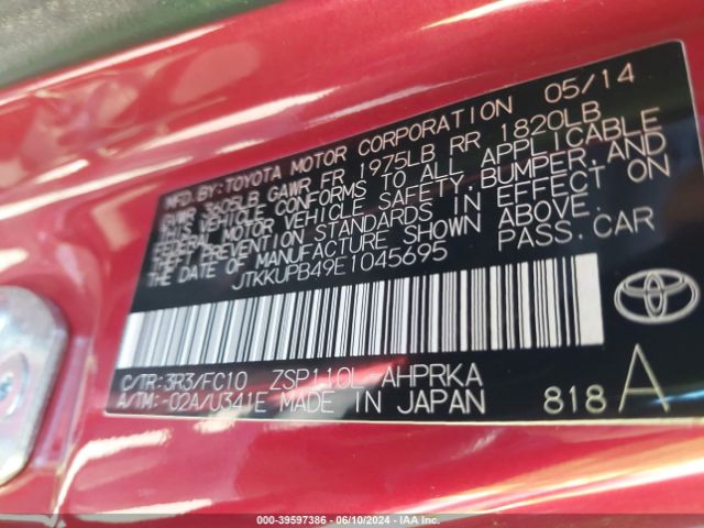 JTKKUPB49E1045695 Scion XD