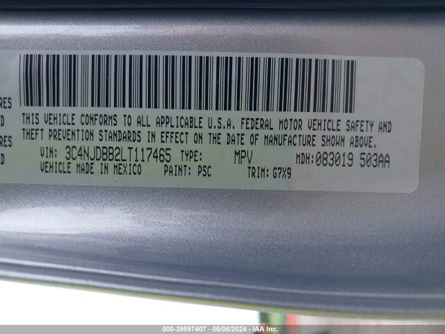 3C4NJDBB2LT117465 Jeep Compass Latitude 4x4