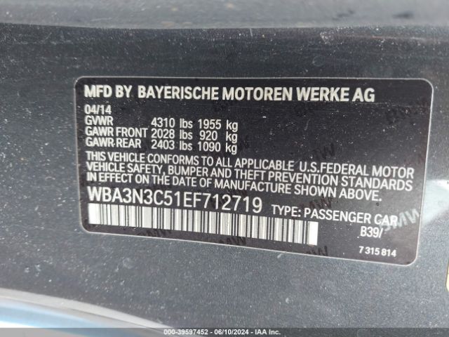 WBA3N3C51EF712719 BMW 428i