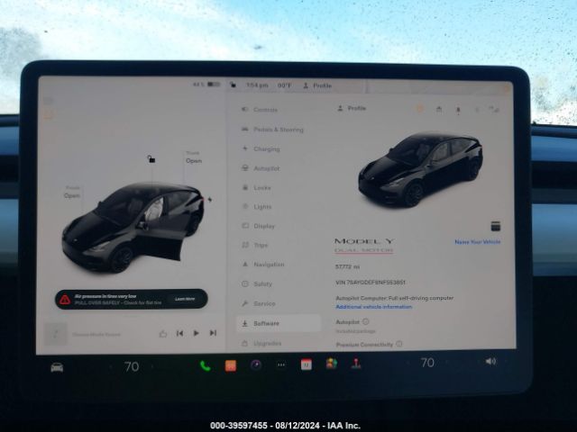 7SAYGDEF8NF553851 Tesla Model Y Performance Dual Motor All-wheel Drive