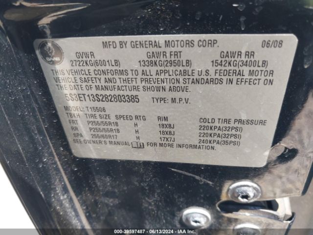 2008 SAAB 9-7X 5S3ET13S282803385 Photo 8