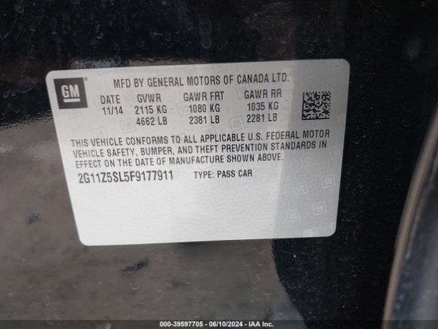 2G11Z5SL5F9177911 Chevrolet IMPALA LS
