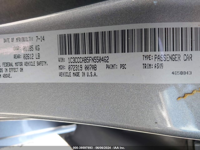 1C3CCCAB5FN550462 Chrysler 200 Limited
