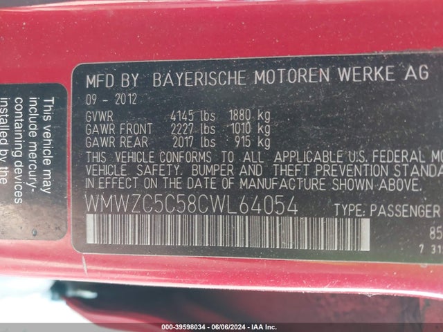 2012 MINI COOPER S COUNTRYMAN WMWZC5C58CWL64054 Photo 8