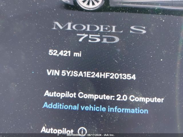 5YJSA1E24HF201354 Tesla Model S 100d/60d/75d/90d/p100d