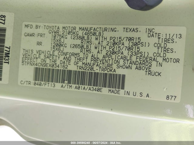 Toyota Tacoma 2014 5TFNX4CN9EX034162 Image 9