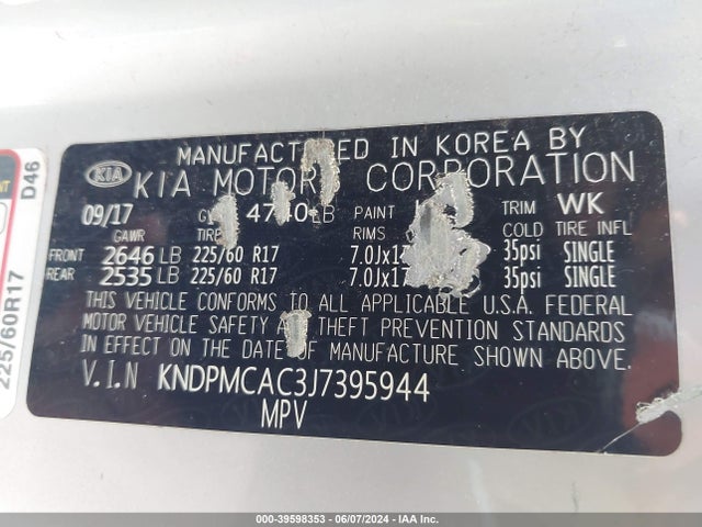KIA Sportage Lx 2018 KNDPMCAC3J7395944 Image 9