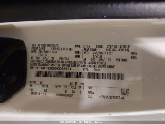 1FTMF1E82GKD66691 Ford F-150 Xl