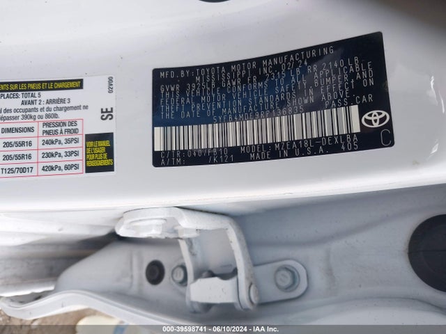 Toyota COROLLA LE 2024 5YFB4MDE9RP136835 Image 9