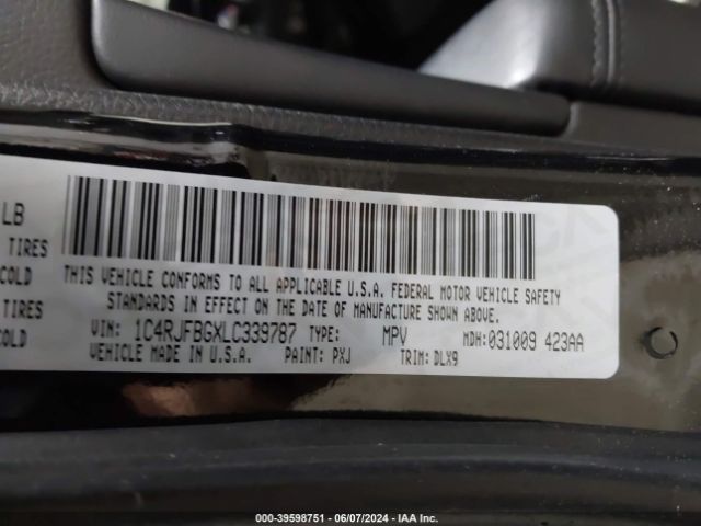 1C4RJFBGXLC339787 Jeep Grand Cherokee Limited 4x4