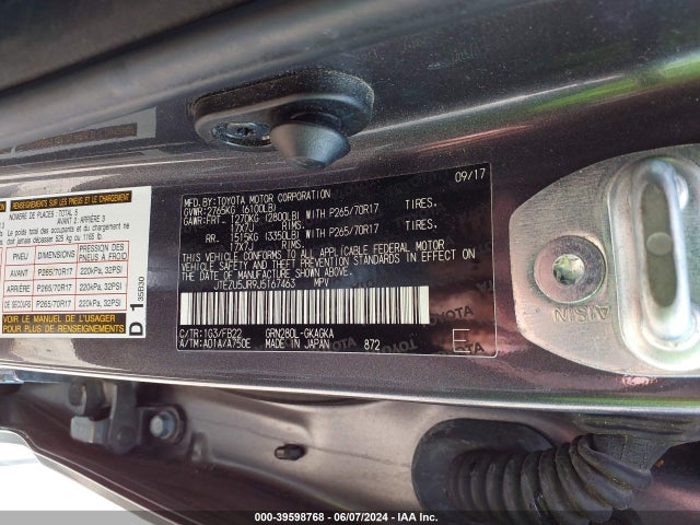 Toyota 4RUNNER SR5 2018 JTEZU5JR9J5167463 Image 9
